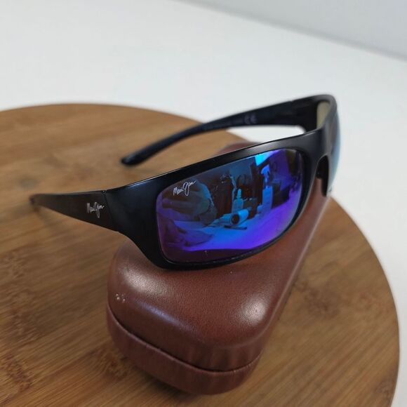 Maui Jim Big Wave MJ440-2M Polarized Sunglasses Blue Hawaii Lens Japan Sunglasse - Picture 1 of 14